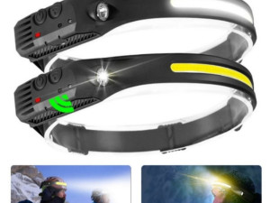 Led lampa baterija sa senzorom na glavu kamp naglavna