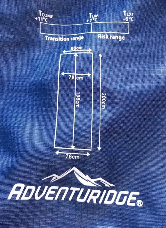 ADVENTURIDGE vreća za spavanje 715gr. do-6