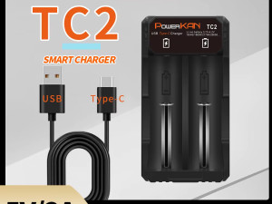 Powerkan TC2 2A univerzalni punjač za baterije 18650