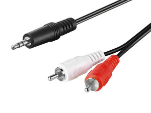 Audio kabal AUX 3.5mm - 2x RCA cinch 3pin 0.5m 024713