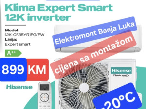 AKCIJA klima Hisense 12 INVERTER -20C sa montažom 899 KM B.Luka