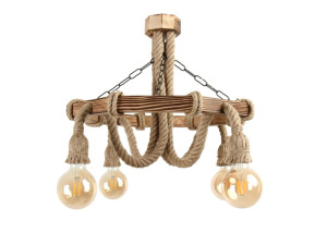 Senora Četverostruki Drveni Luster Konopac / Smeđa Boja