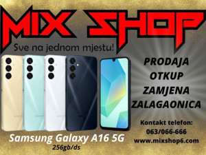 SAMSUNG GALAXY A16 5G 256GB *Novo*Garancija*Zamjena* Ds Dual