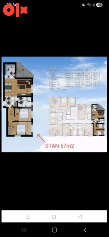 Trosoban Stan 57 m2 Uknjižen Bijeljina 3