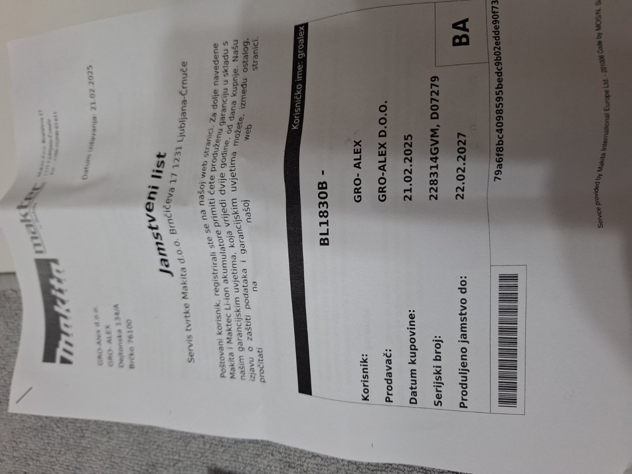 Makita aku udarna bušilica odvijač DHP458Z
