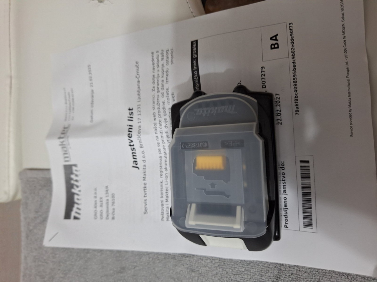 Makita aku udarna bušilica odvijač DHP458Z