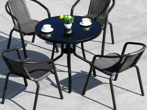 VRTNA GARNITURA STO 80 cm I 4 PVC STOLICE GRATIS DOSTAVA