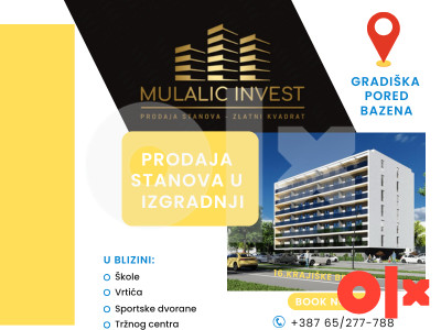 Dvosobni stanovi u izgradnji od 58m2