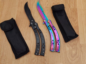 Leptir noz butterfly cs2 + fotrola crni/fade