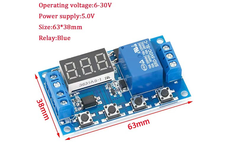 Vremenski relej tajmer DC 6-30V Podrška Micro USB 5V