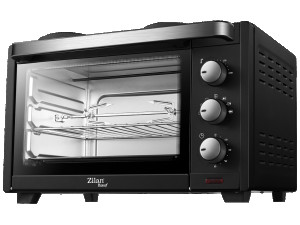 Mini pećnica sa grilom + ventilator, 28 l, 3200 W, crna