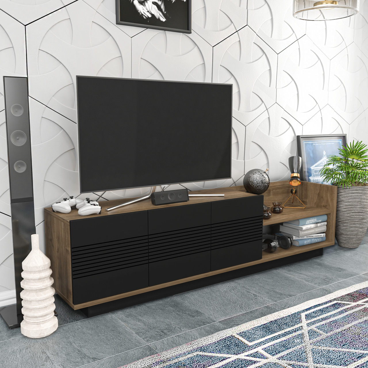 TV komoda Viano Orah Crna