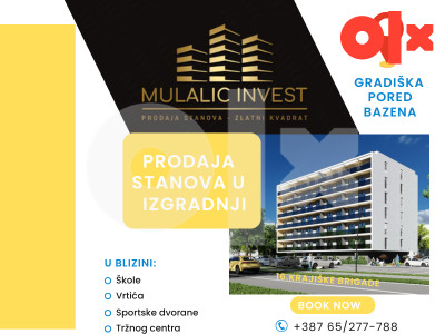 Dvosobni stanovi u izgradnji od 62 m2