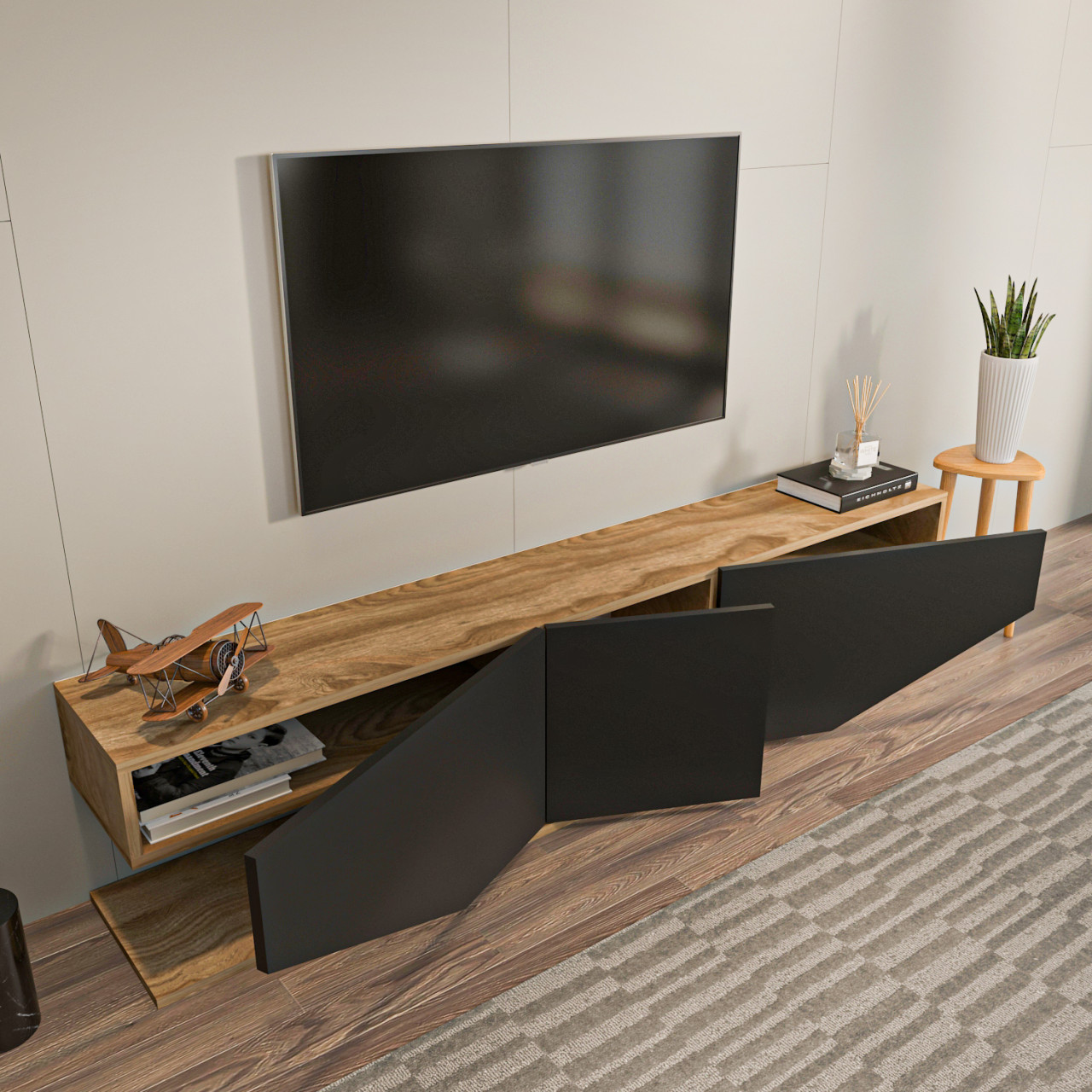 TV komoda Incia Orah-crna