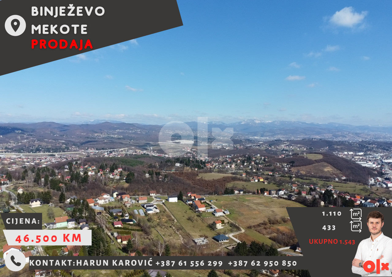 HK prodaje zemljište: Binježevo - Mekote - 1.543 m2