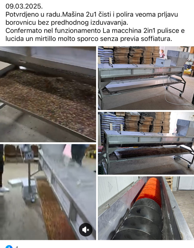 Mašina za čišćenje borovnice