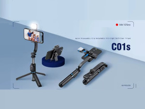LED Bluetooth selfie stap tripod 107cm 360 stepeni