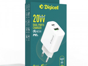 Digicell Compact Dual Power Adapter A+C 20W