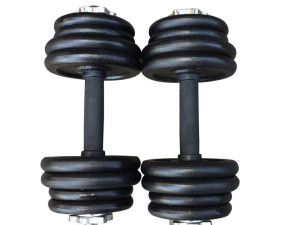 2 bučice po 13kg (8x2kg, 8x1.25kg)