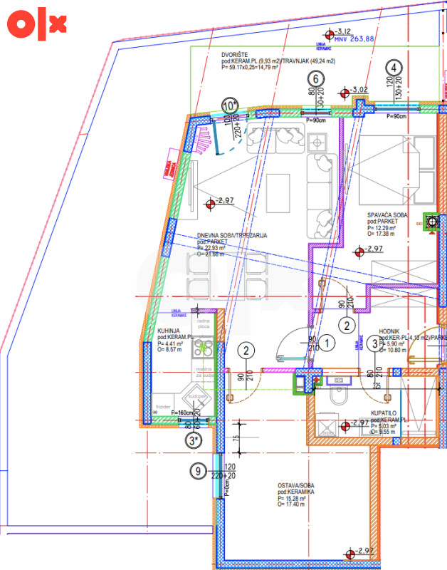NOVOGRADNJA - Trosoban stan 80,63 m2, Slavinovići 6