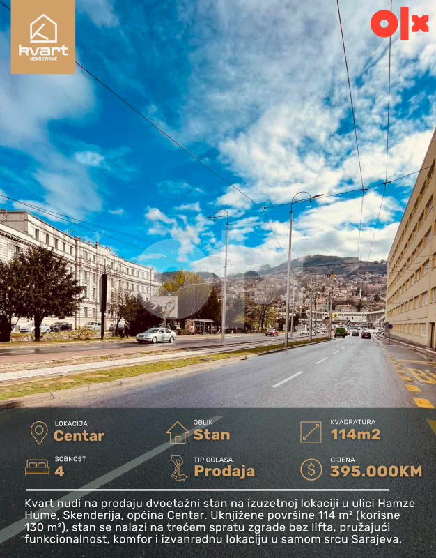 Stan Sarajevo Centar | Kvart Nekretnine