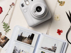 Polaroid INSTAX Kožni album fotografije slike clay white 042467