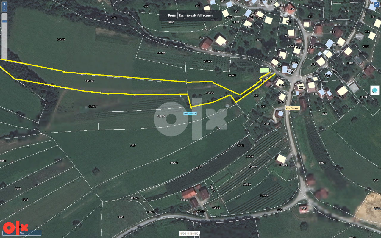 Zemljište D.Vakuf- Bugojno. Tri parcele (14,19 +9,52 +6,80) 3