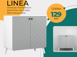Komoda vitrina komoda za sobu bijela ili siva