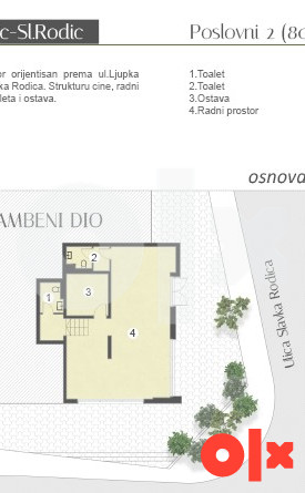 Poslovni prostor 80m2 Centar kod Gradskog mosta PRODAJA 2