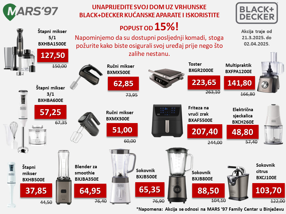 BLACK+DECKER ELEKTRIČNI GRIL TOSTER BXGR2000E