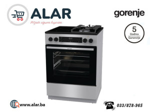 GORENJE šporet staklokeramički kombinovani plin struja GKC6C60XT