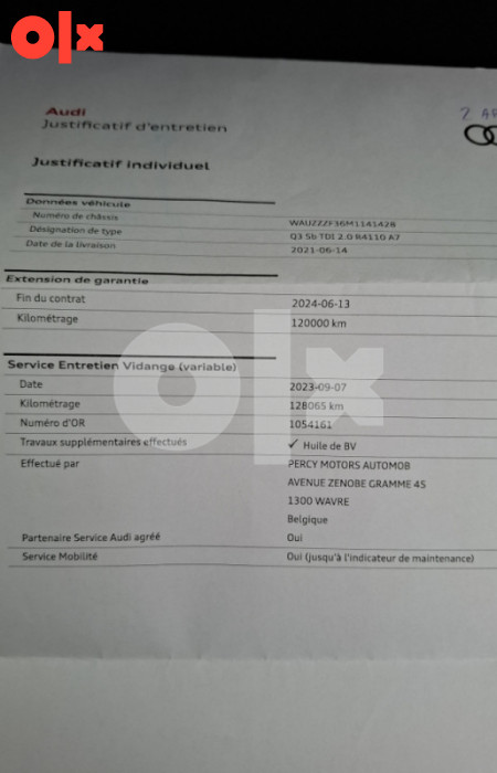 Audi Q3 SPORTBACK 2021 S-LINE VIRTUAL AUTOMATIK