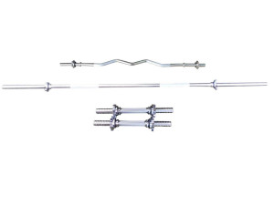 Set šipki ravna 183cm, EZ šipka i 2 bučice