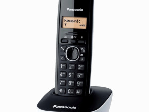 Telefon bežični, Panasonic, LED display, bijelo/crni