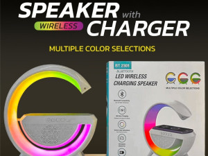 Led wireless charging speaker