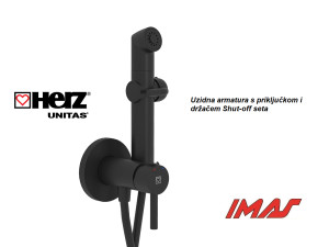 Higijenski Podžbukni set SHUT OFF Crni UNITAS