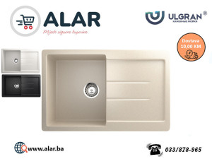 ULGRAN granitni sudoper U507 Bež, crna, bijela