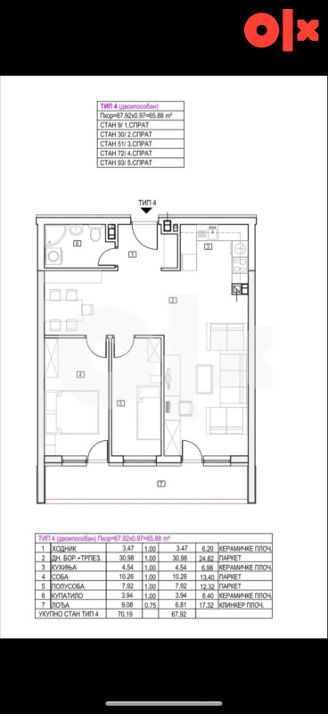 Stan Istocno Sarajevo  68m2 11