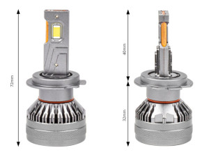 Auto sijalica H4 HP LED 6500K 12-24V 50W AMIO 040324