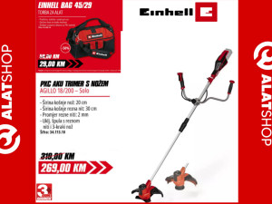 Einhell aku trimer za travu PXC AGILLO 18/200 18V  SOLO