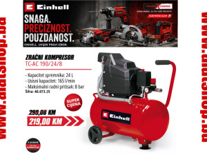 Einhell vazdušni zračni kompresor TC-AC 190/24/8