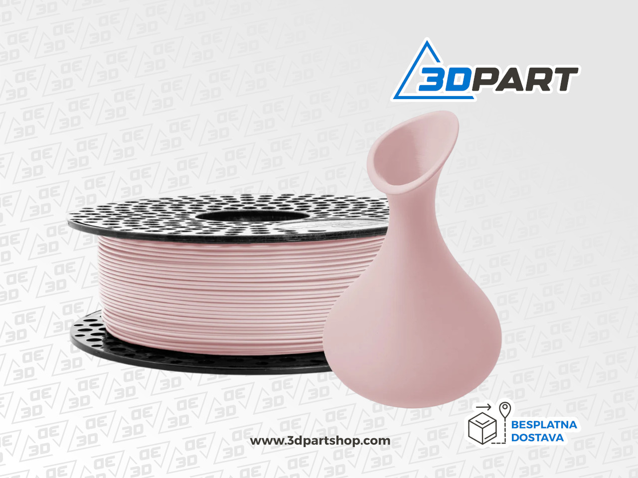 PLA Matte HS filament Azurefilm Rose 1.75mm 1kg 3D