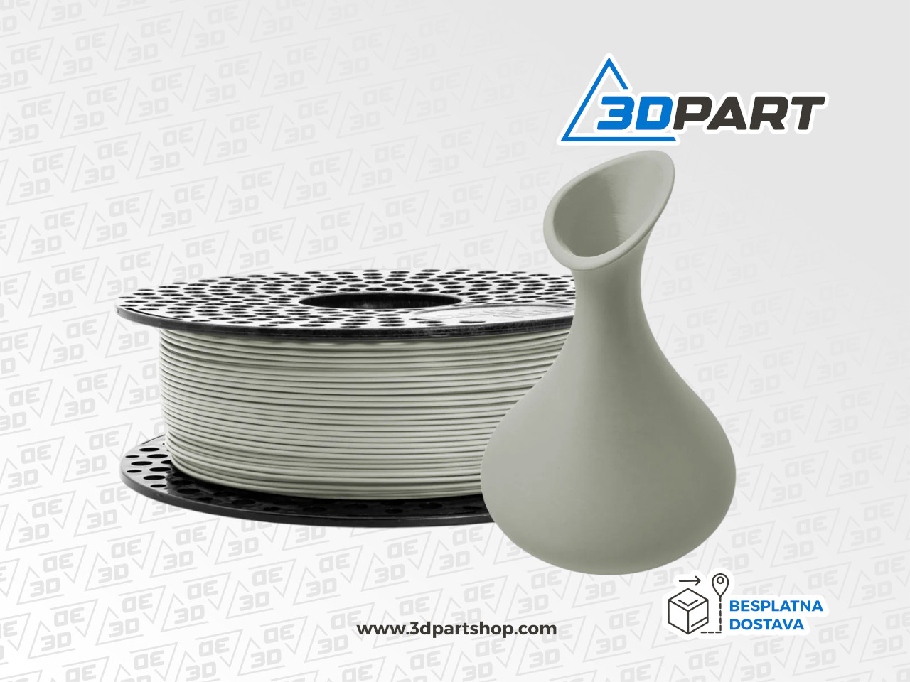 PLA Matte HS filament Azurefilm Sage 1.75mm 1kg 3D
