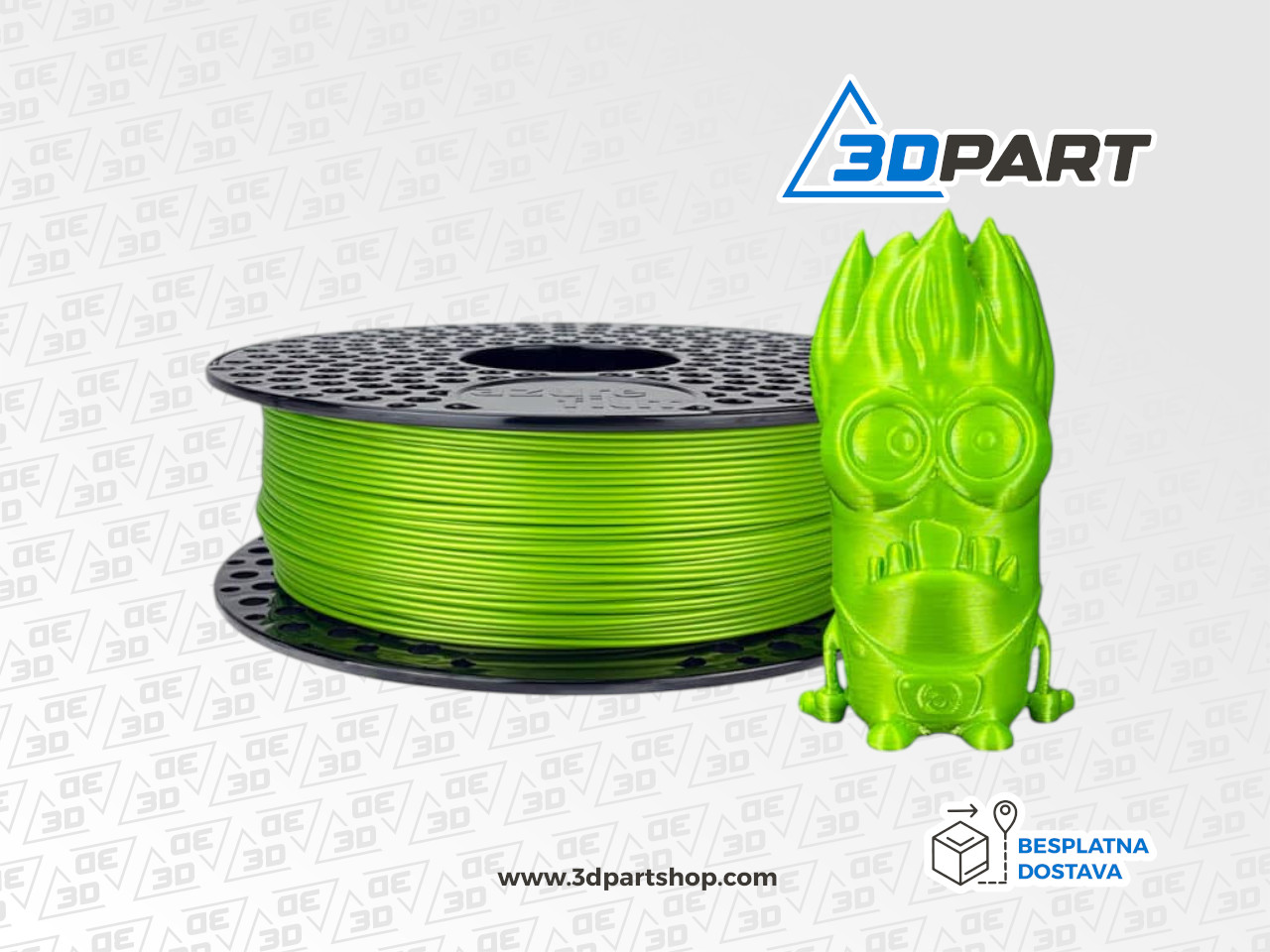 PLA filament Azurefilm Pistachio Green 1.75mm 1kg 3D