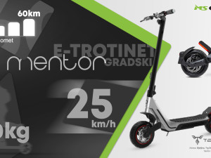 Romobil Scooter MS Energy Mentor Grey Elektricni trotinet