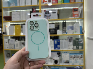Glass case magsafe maska iphone 16 Pro green