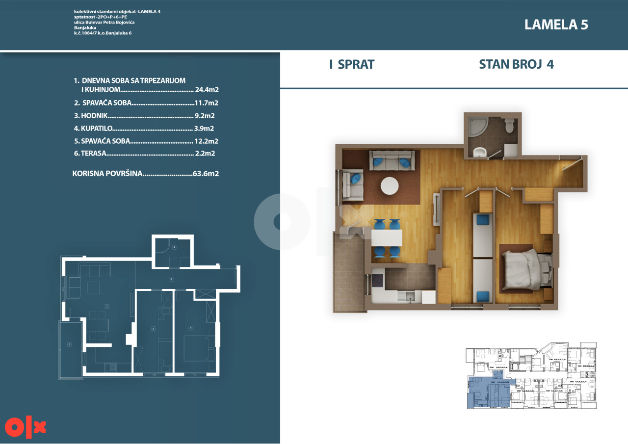 Stanovi Banja Luka od 39m2 do 63m2 7
