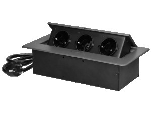 Produžni kabel sa 3 x Schuko utičnice, ugradbena