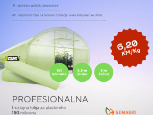 Folija (najlon) za plastenike 150 mikrona