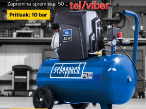 Scheppach kompresor za vazduh HC63 50L

10bara